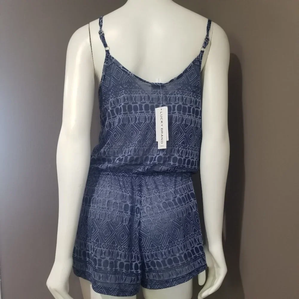 Lucky Brand Spring Romantic Tribal Burnout Romper Cover-up Size Medium - Picture 4 of 8